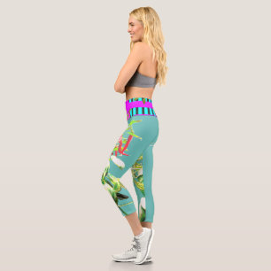 Leggings Capri pattes de piment vert rouge