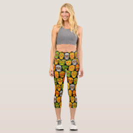 Leggings Capri Peaux feuille Aspen Skulls sans couture motif 2018