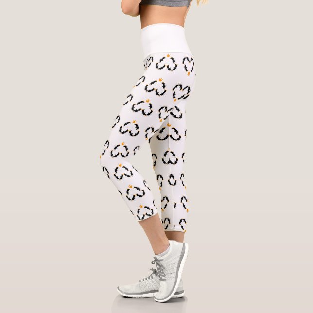 Leggings Capri Penguin Heart Love (Gauche)
