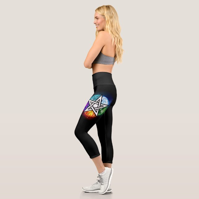 Leggings Capri pentagramme du Wiccan (Gauche)