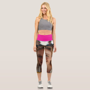 Leggings Capri Personnalisation de photo de conducteur d'autobus