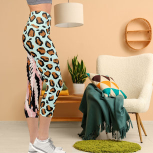 Leggings Capri Personnalisé Big Cat Photo Motif Wild Animal
