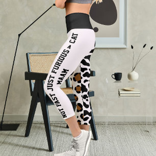 Leggings Capri Personnalisé Big Chat Motif Spot Imprimer Animal a