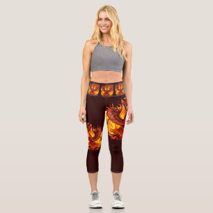 Leggings Capri Phoenix mythologique immortelle Créature