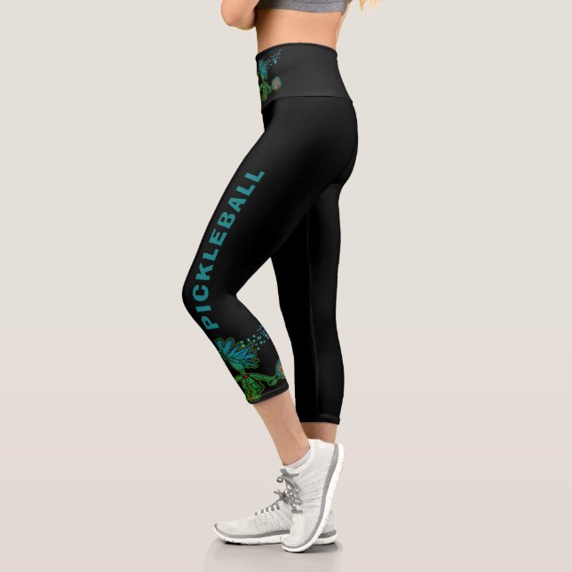 Leggings Capri Pickleball Blue Green Whimy (Gauche)