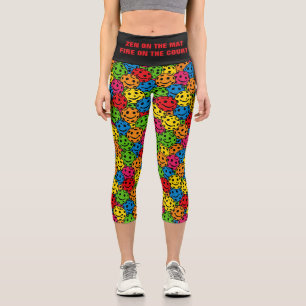 Leggings Capri Pickleball Yoga Zen Sur Le Mat