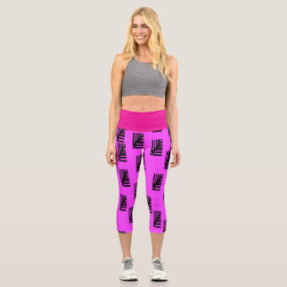 Leggings Capri Pink High Waisted Capris