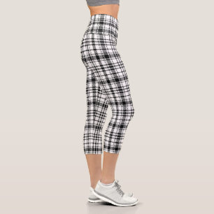 Leggings Capri Plaqué noir et blanc classique