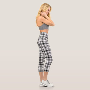 Leggings Capri Plaqué noir et blanc classique