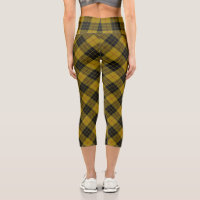 Plaque noire jaune tartan MacLeod