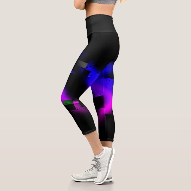 Leggings Capri Plasma noir brillant (Gauche)