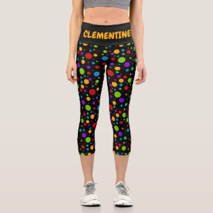 Leggings Capri Point Polka arc-en-ciel personnalisé