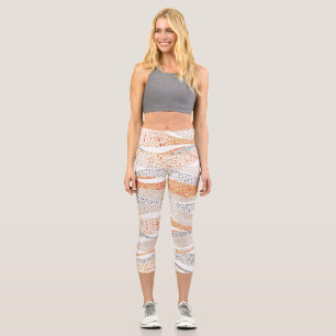 Leggings Capri Pointillisme Wavy Polka : Doux Doux Textile