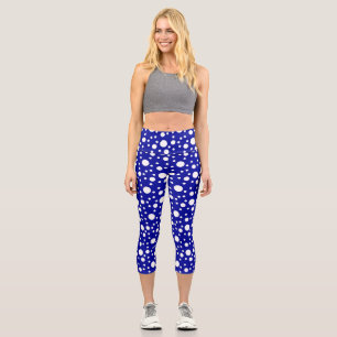 Leggings Capri Pois bleu