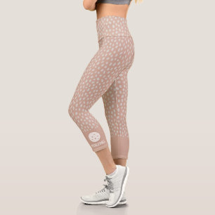 Leggings Capri Pois de Boho Tiré à la main