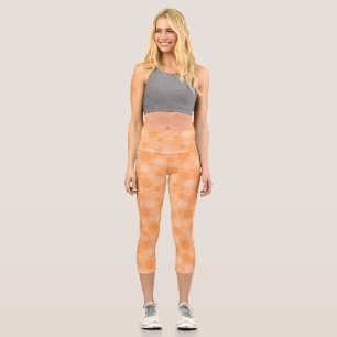 Leggings Capri pois jaunes dans le style rétro années 60