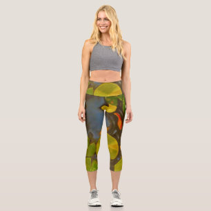 Leggings Capri Poisson D'Or Koi Pond Water Lys