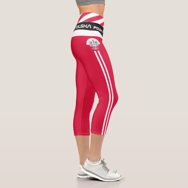 Leggings Capri Pologne & polonais Drapeau mode, Fitness, Sports (Droite)