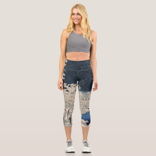 Leggings Capri Pont de tambour dans l'art japonais Vintage de nei