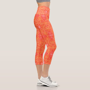 Leggings Capri pop orange