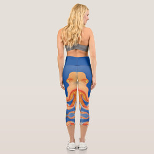 Leggings Capri poulpe orange
