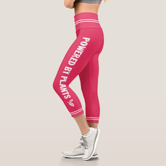 Leggings Capri Powered by plante Vegan rose minima (Gauche)