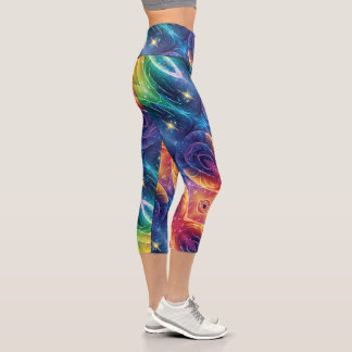 Leggings Capri Professeur de Reiki Galaxy Burst Yoga