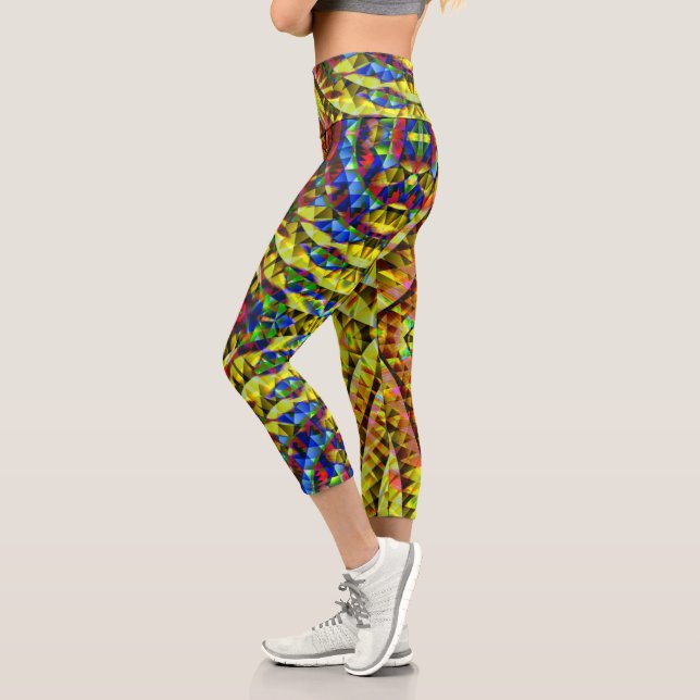 Leggings Capri Psychedelic RoboTrance (Gauche)