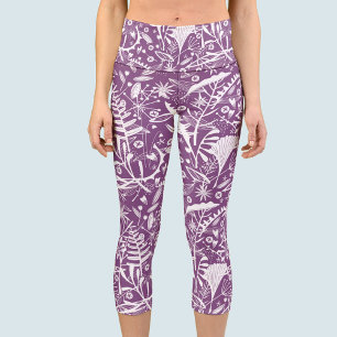 Leggings Capri Purple botanique