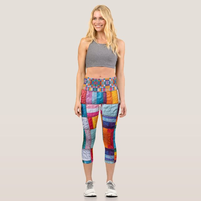 Leggings Capri Quilt communautaire d'unité et de diversité (Recto)