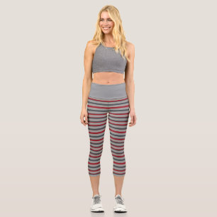 Leggings Capri Rayé décoratif