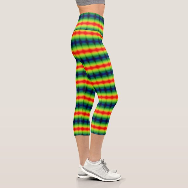 Leggings Capri Rayures arc-en-ciel (Droite)