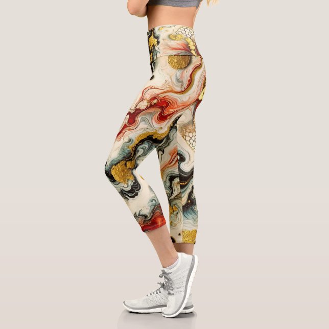 Leggings Capri Rivières dorées (Gauche)