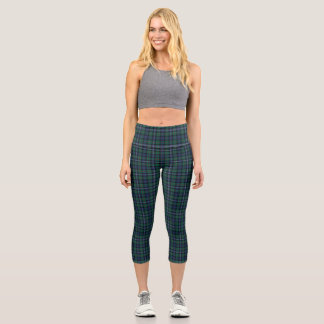 Leggings Capri Robertson Chasse Tartan Plaid Motif
