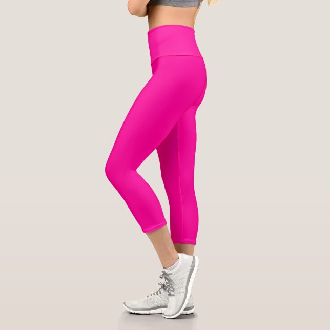 Leggings Capri Rose chaud solide (Gauche)