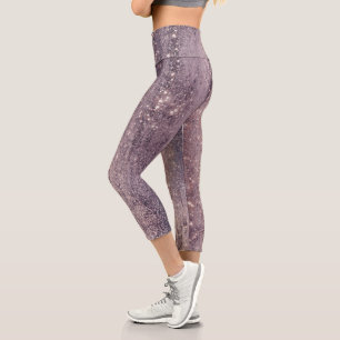 Leggings Capri Rose étincelant 