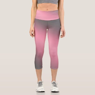 Leggings Capri rose gris clair de lune ombre