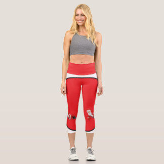 Leggings Capri Rouge de fête