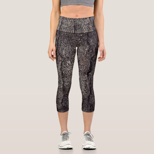 Leggings Capri Route asphaltée fissurée (Recto)