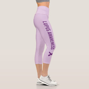 Leggings Capri Ruban de sensibilisation Lupus pourpre