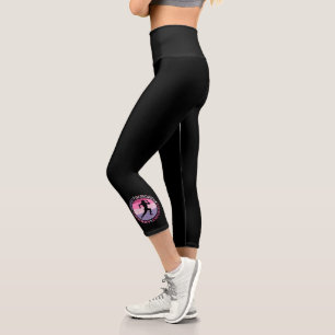 Leggings Capri Running Mindset - Citation d'endurance de la fille
