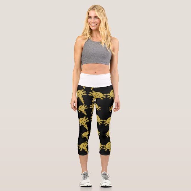 Leggings Capri Salamandre axotique exotique (Recto)