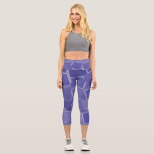 Leggings Capri Scattered purple shades
