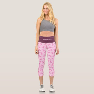 Leggings Capri Sensibilisation au cancer du sein Motif de ruban r