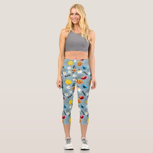Leggings Capri Sesame Street Cute Motif Halloween (Recto)