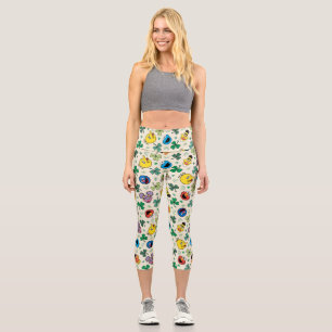 Leggings Capri Sesame Street St. Patrick's Day Motif