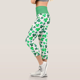 Leggings Capri Shamrock Clover Leaf Moderne Chic élégant