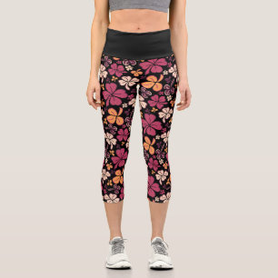 Leggings Capri Shamrock Motif de Clover rouge Saint Patrick`s Day