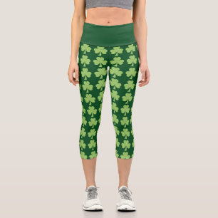 Leggings Capri Shamrock Pois Patricks motif de la journée