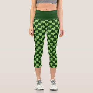 Leggings Capri Shamrock Pois Patricks motif de la journée